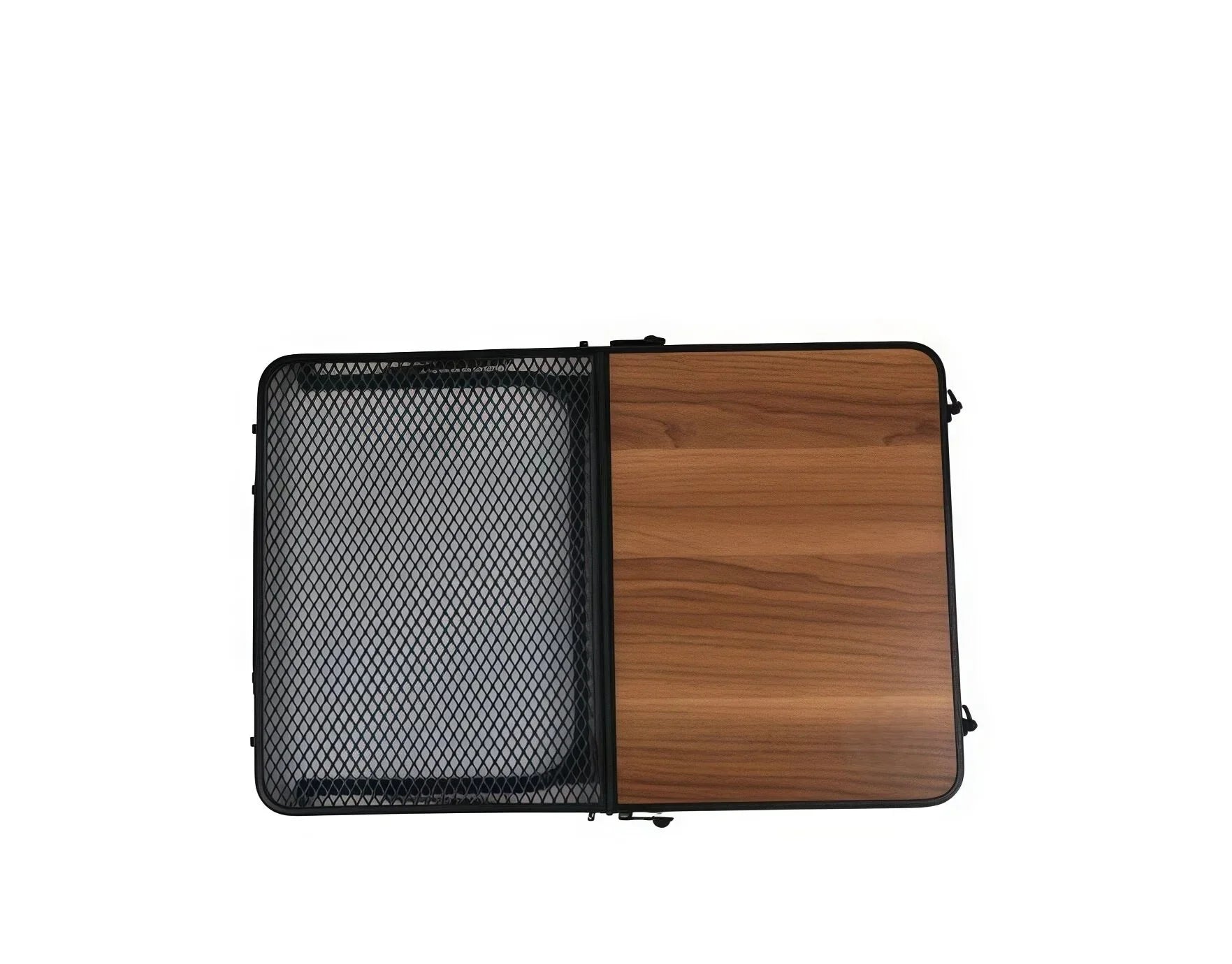 Portable folding camping table by Casa Fiora with a carry handle, set up outdoors on grass.