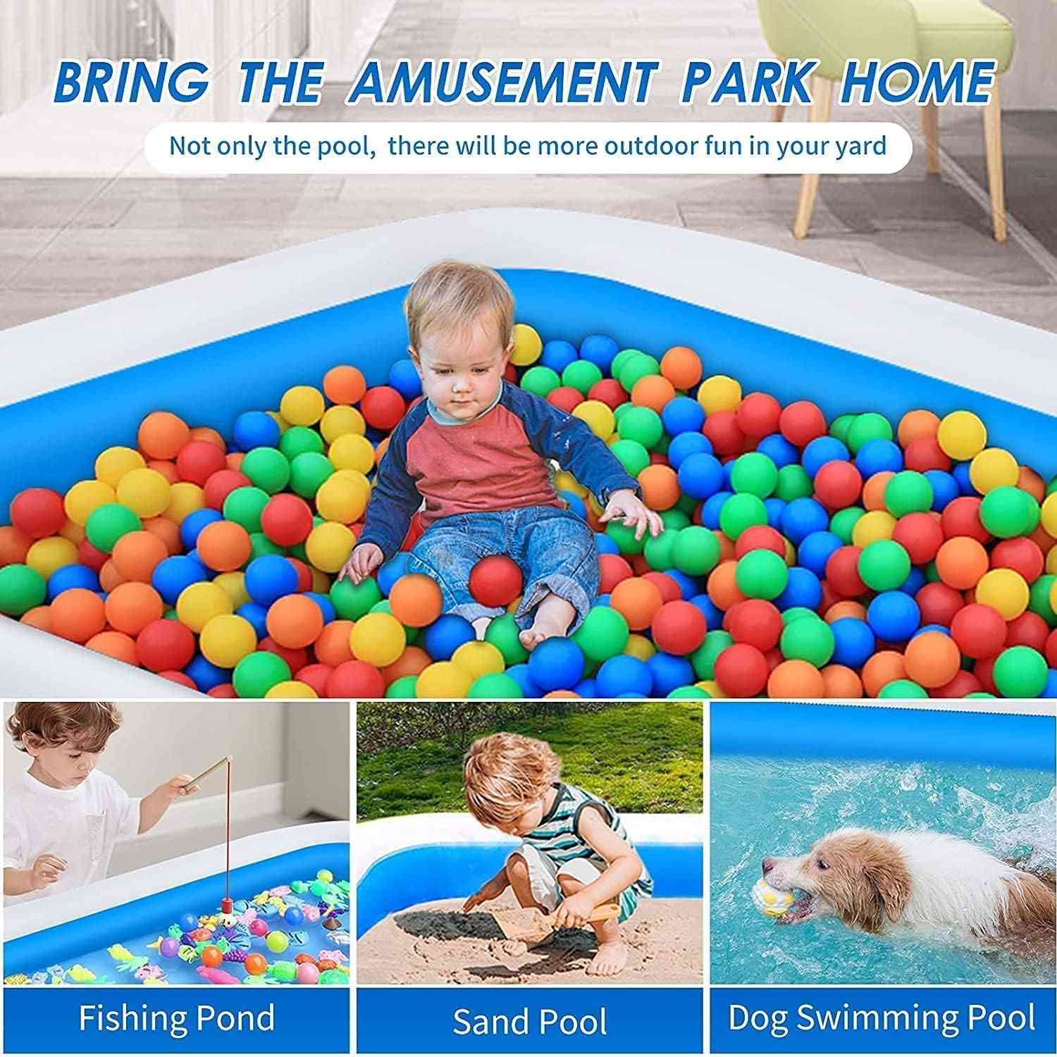 Autoysur Tiny Inflatable Pool 150cm - Baby & Toddler Pool 3-Layer - The Outdoor Furniture Market 