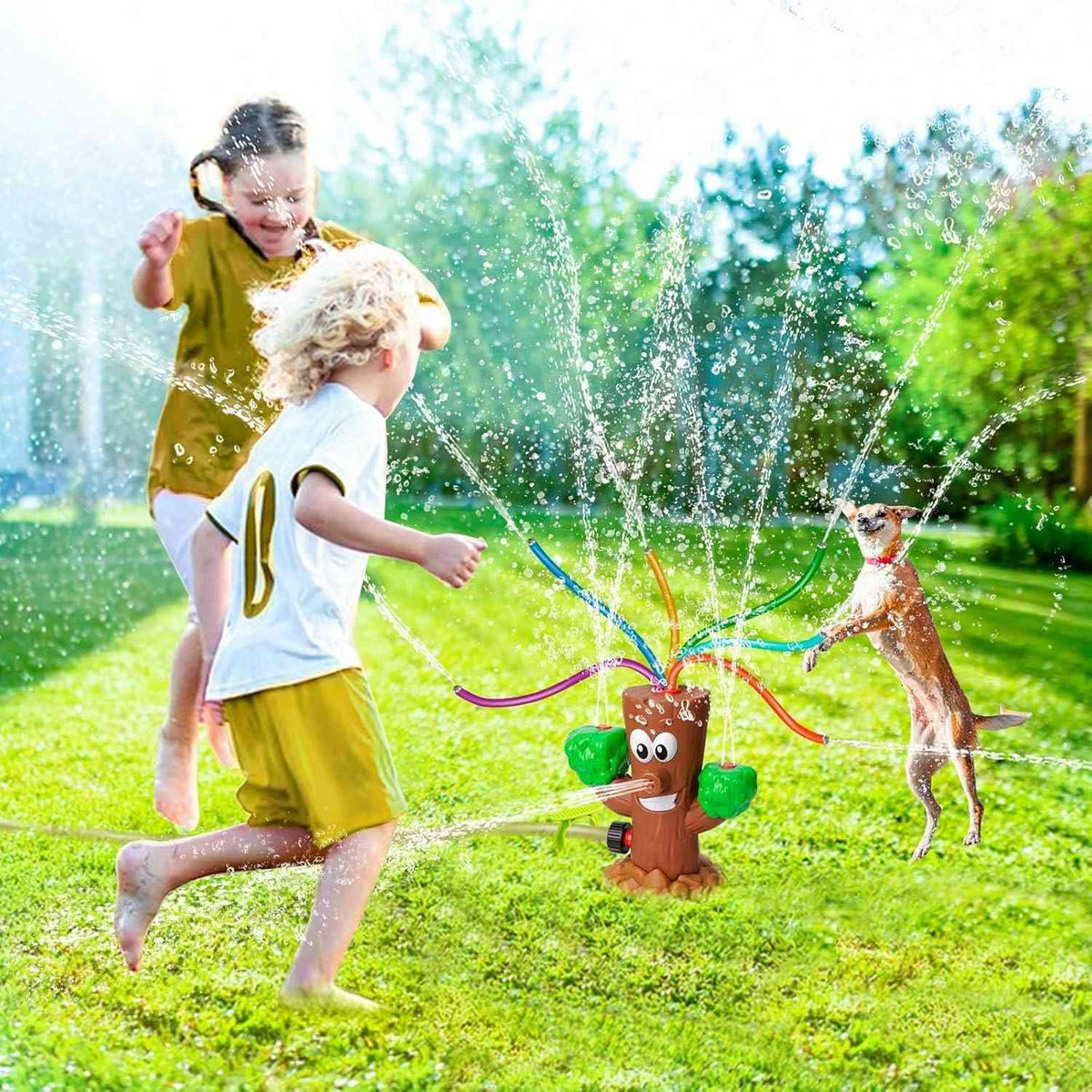 KASTWAVE Water Sprinkler for Kids, Summer Outside Toys Backyard Games with 6 Wiggle Tubes, Summer Sprinkler Toy for Lawn Backyard Outside Water Game for 3 4 5 6 7 8 Year Old Boys Girls Gift