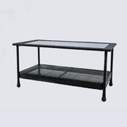 Aluminum & Rattan Frame Table- Brown - The Outdoor Furniture Market 