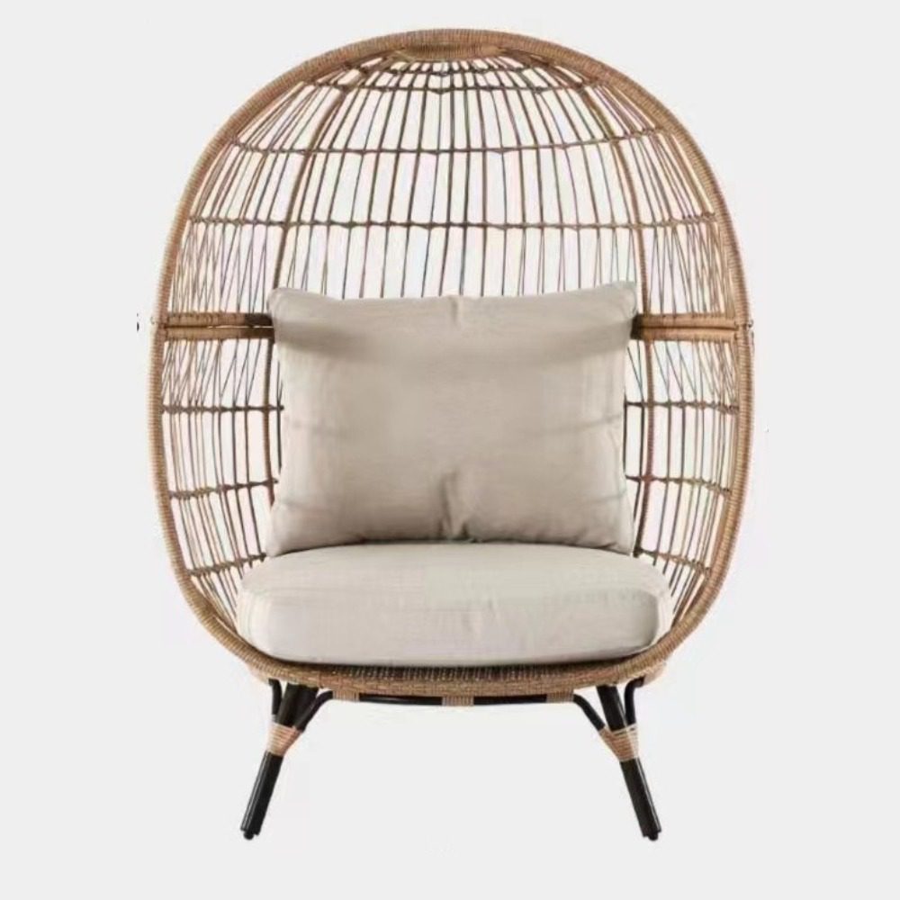 Cocoon Steel Wicker Chair With Cushion