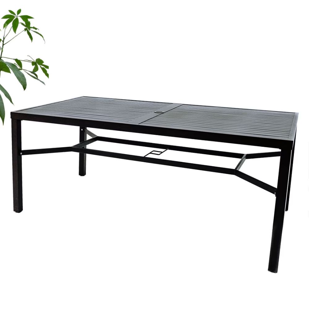 Casa Fiora complete aluminium table-dark brown