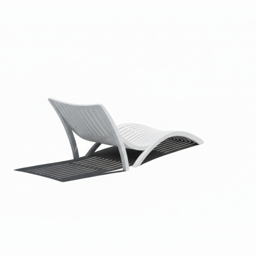 In-Pool Curved Lounger – Luxury Water Sunbed