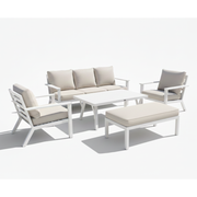 Modern 5-Piece Aluminum Outdoor Sofa Set – Weather-Resistant &amp; Waterproof Cushions