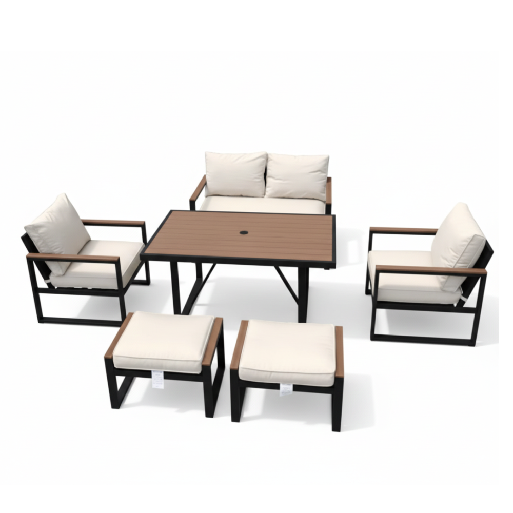 Modern 6-Piece Outdoor Conversation Set