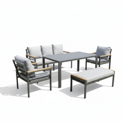 Durable Aluminum Outdoor Sofa with Waterproof Cushions