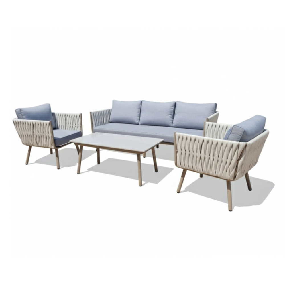 Modern Outdoor Lounge Set | Comfortable Patio Sofa with Stylish Coffee Table