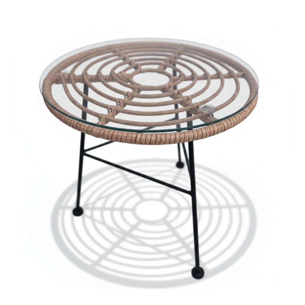 Modern Glass-Top Accent Table – Stylish, Minimalist, and Perfect for Any Space