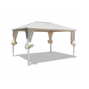 Rectangular Roof Shape Aluminum Gazebo(3x4m)-White