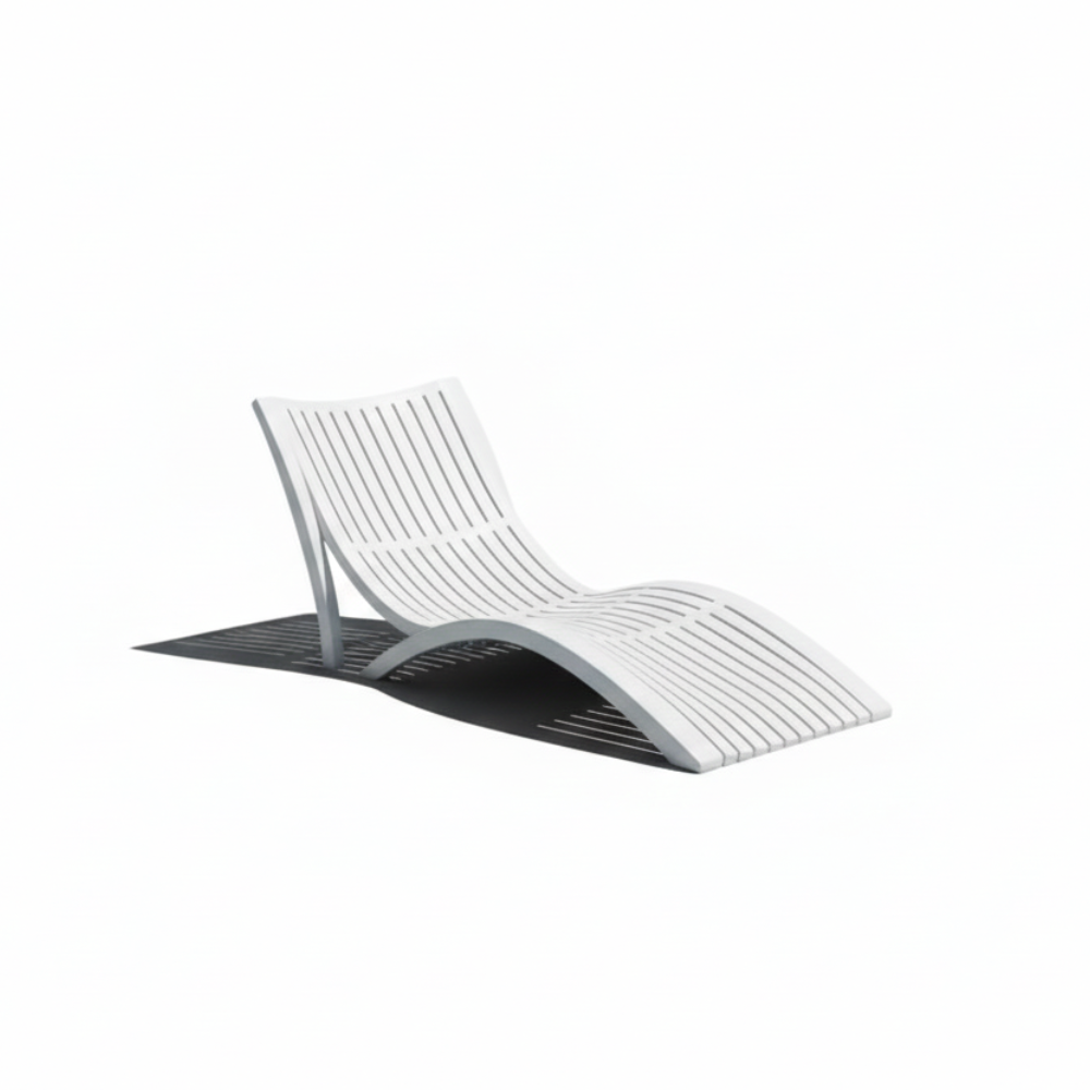 In-Pool Curved Lounger – Luxury Water Sunbed