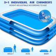 Autoysur Tiny Inflatable Pool 150cm - Baby & Toddler Pool 3-Layer - The Outdoor Furniture Market 