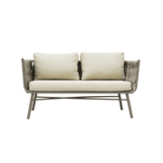 Weaving Rope Aluminum Outdoor Sofa Set - 2 Seater