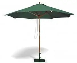 Wooden Frame Umbrella for Garden - Green