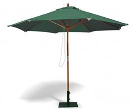 Wooden Frame Umbrella for Garden - Green