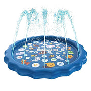 Moonmen Water Slip And Slide,2 Bodyboards+beach ball, Lawn Water Slides Slip Water Splash Pad for kids,Sprinkler Mat for Kids, Large Size Outdoor Splash Play Mat Water splash pool Water Fun For Kids