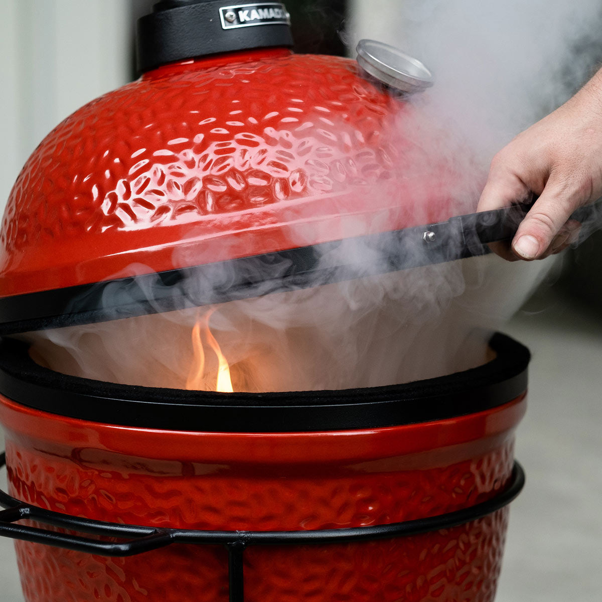 Kamado Joe Joe Jr Charcoal Grill | 13.5-Inch | Blaze Red | Portable Ceramic BBQ