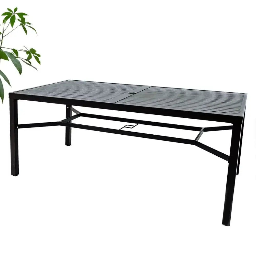 complete aluminium table-dark brown