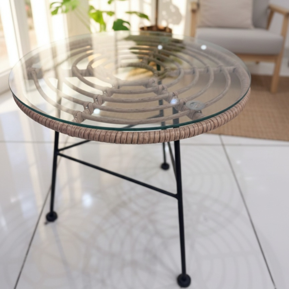 Modern Glass-Top Accent Table – Stylish, Minimalist, and Perfect for Any Space