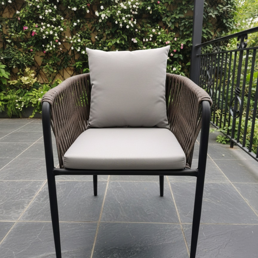 Elegant Outdoor Seating Chair – Rope Design