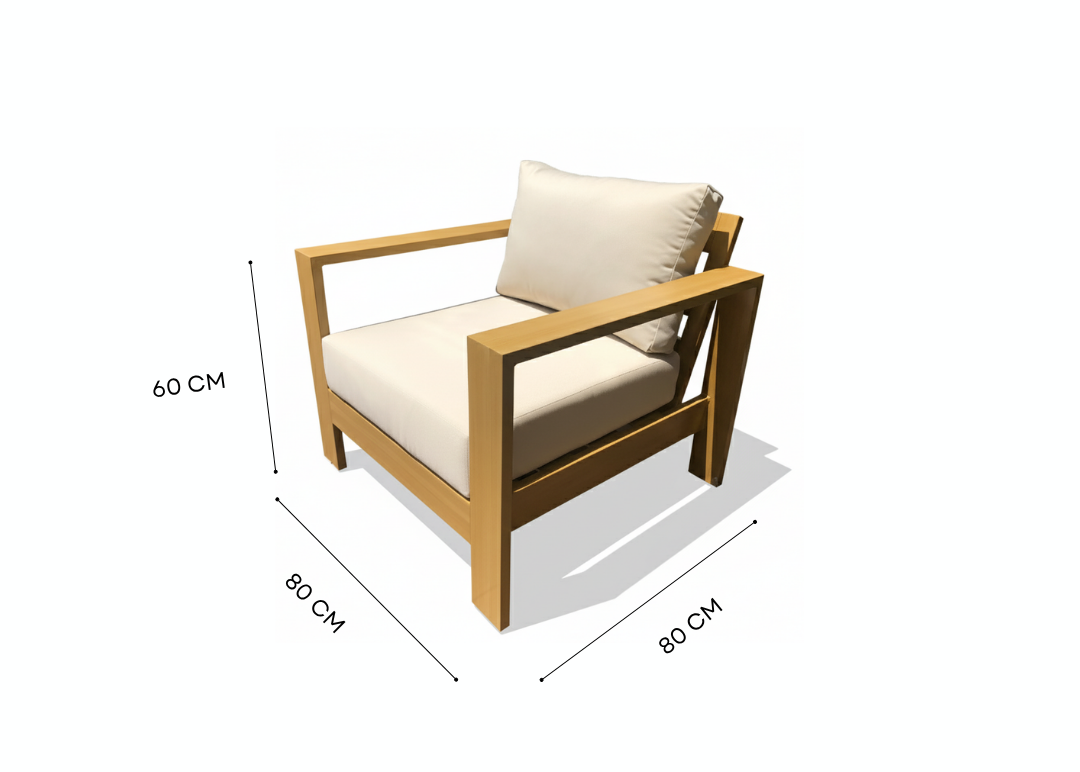 5-Seater Outdoor Sofa Set with Coffee Table & Side Table | Aluminium Frame