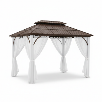 Test - Hardtop Gazebo with Curtains