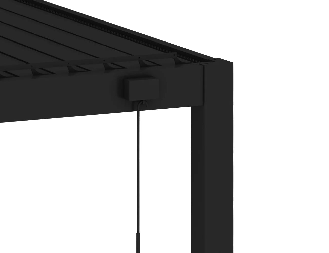 Modern 3x3m Aluminium Gazebo with Wind-Resistant Roller Blinds | Dark Gray