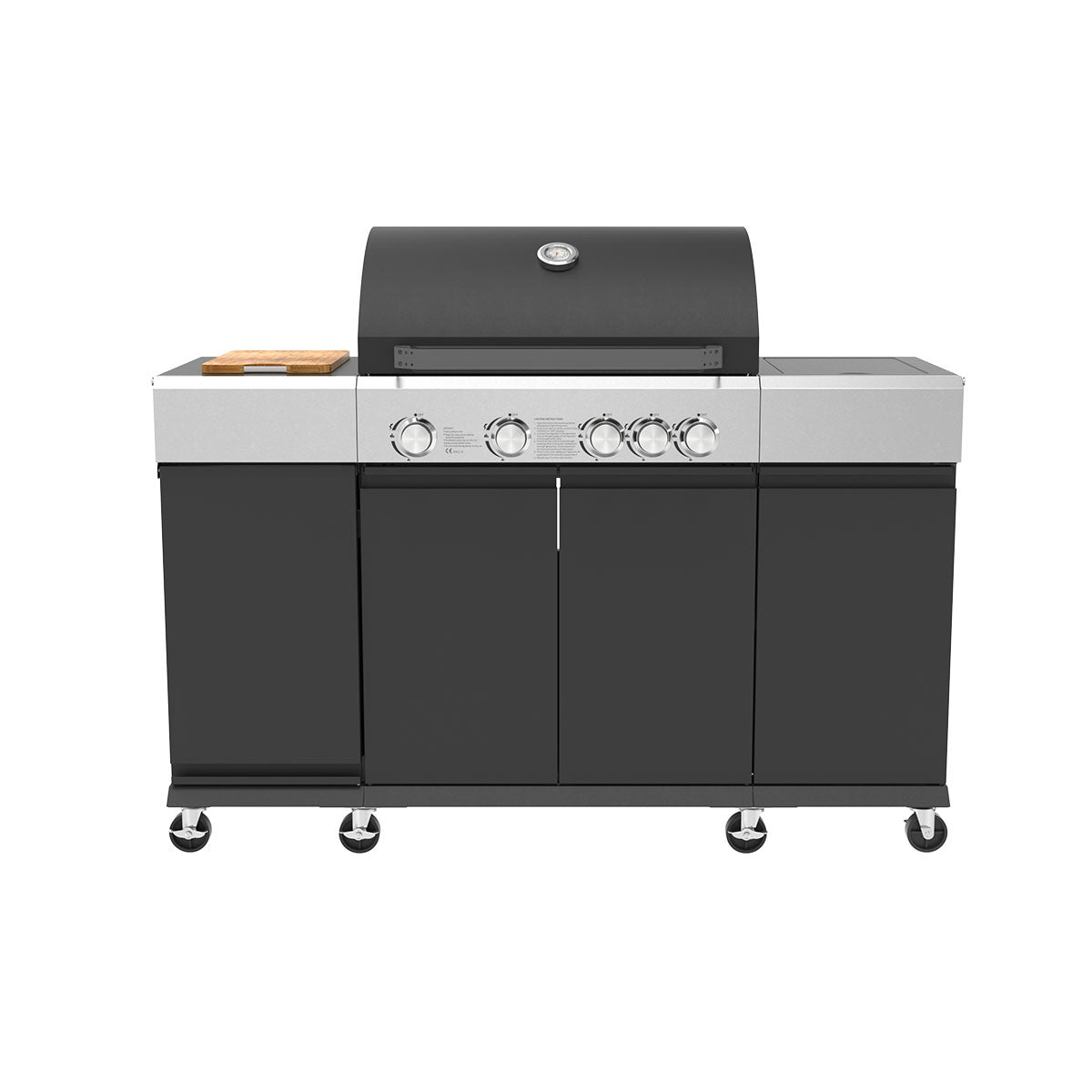 Royal Gourmet Gas BBQ | 4 Burners + Side Burner | 14.5kW | Black