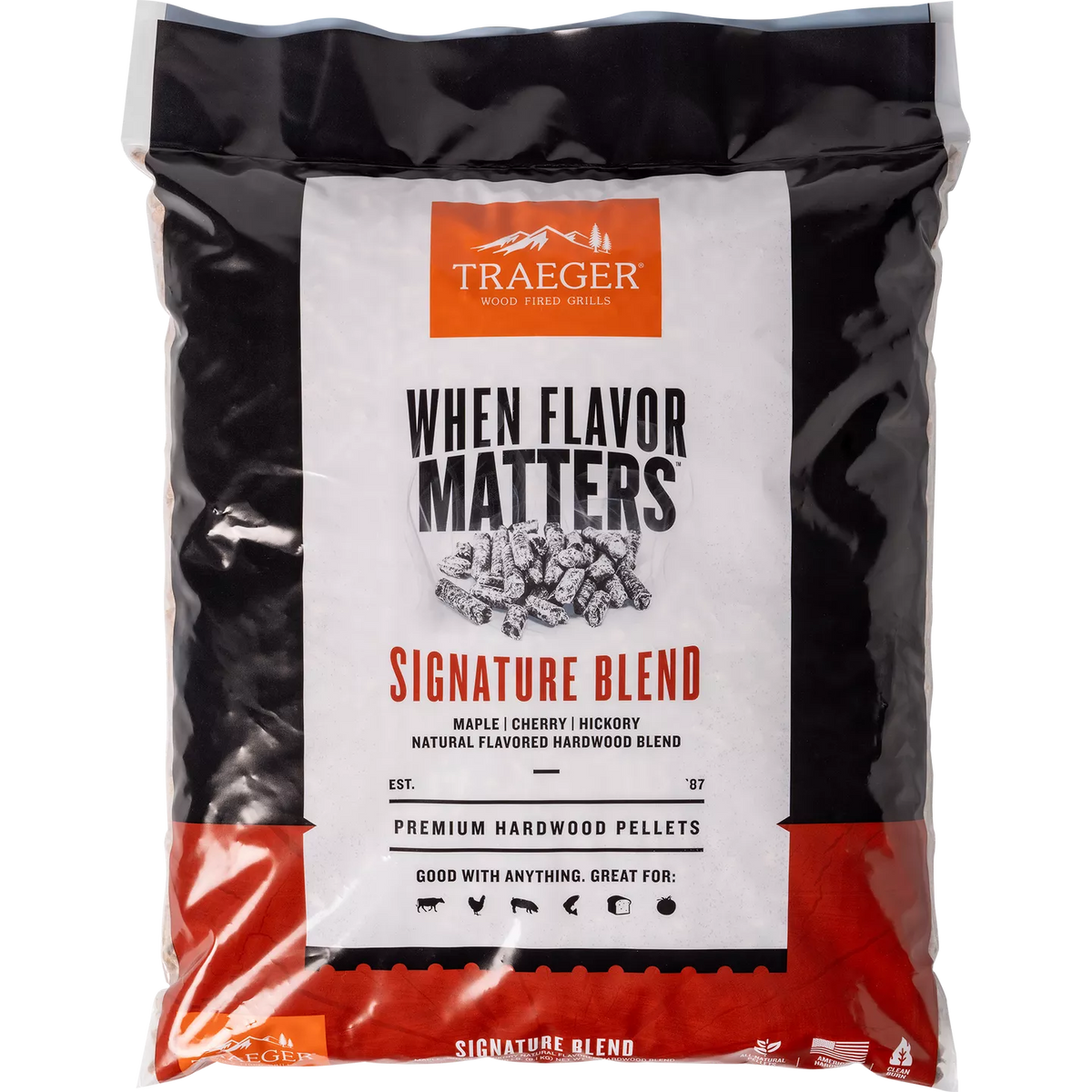 Traeger Wood Pellets | 9kg | Hickory, Mesquite, Apple, Pecan, Cherry & Signature Blend