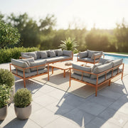 VALORA Premium Outdoor Lounge Set – 7-Seater Aluminum Patio Furniture with Cushions | Luxury Outdoor Sofa Set for Villas, Gardens & Terraces (Dubai & UAE)