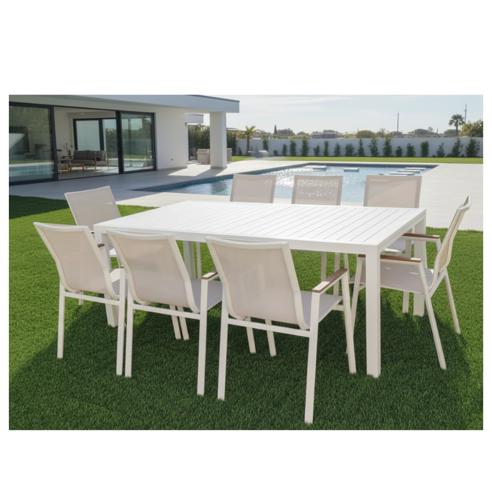 Contemporary Garden Dining Table & Chairs Set